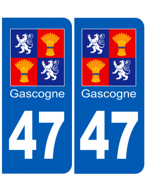 immatriculation Gascogne47 Lot-et-Garonne - Sticker/autocollant