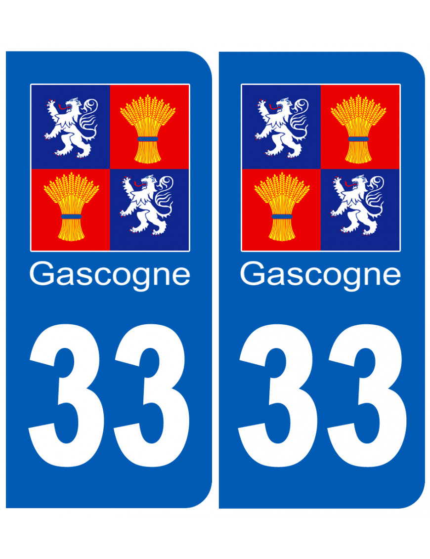 immatriculation Gascogne33 Gironde - Sticker/autocollant
