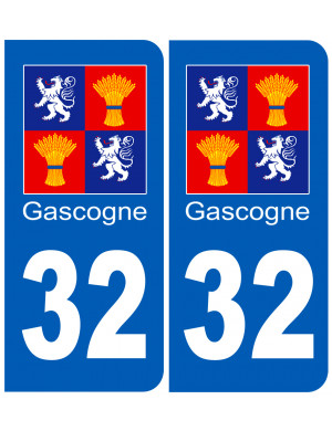 immatriculation Gascogne32 Gers - Sticker/autocollant