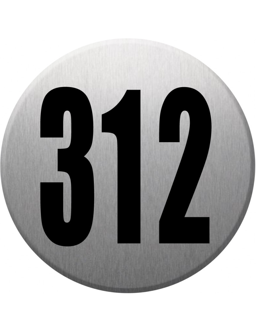 numéroderue312 - gris brossé 10x10cm - Sticker/autocollant numéroderue312 - gris brossé 10x10cm - Sticker/autocollant