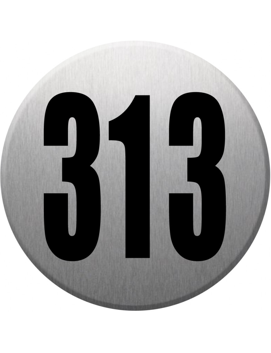 numéroderue313 - gris brossé 10x10cm - Sticker/autocollant numéroderue313 - gris brossé 10x10cm - Sticker/autocollant