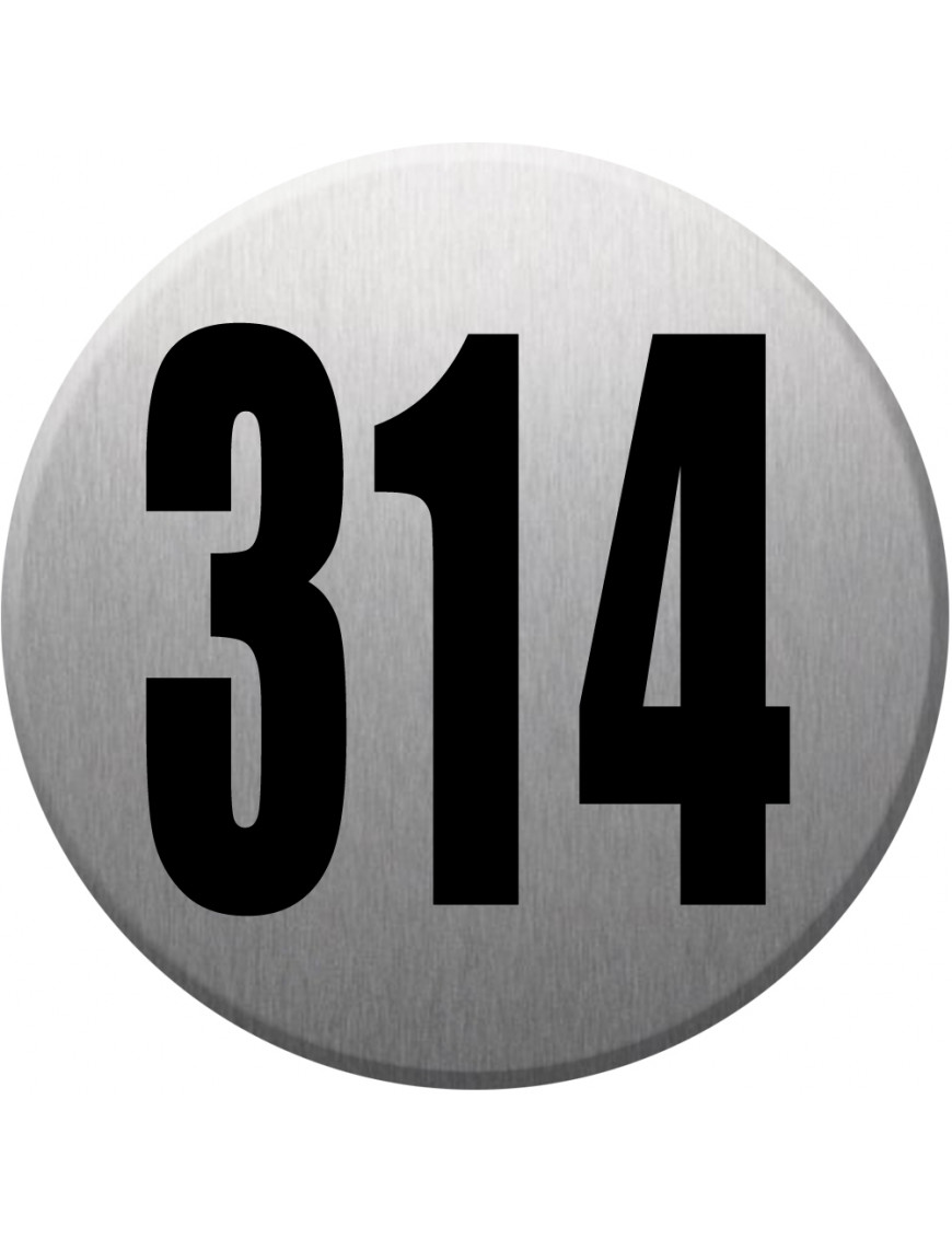 numéroderue314 - gris brossé 10x10cm - Sticker/autocollant numéroderue314 - gris brossé 10x10cm - Sticker/autocollant