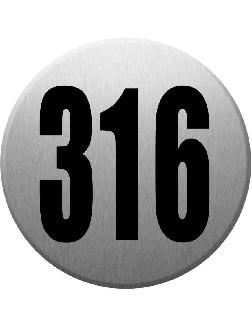 numéroderue316 - gris brossé 10x10cm - Sticker/autocollant numéroderue316 - gris brossé 10x10cm - Sticker/autocollant