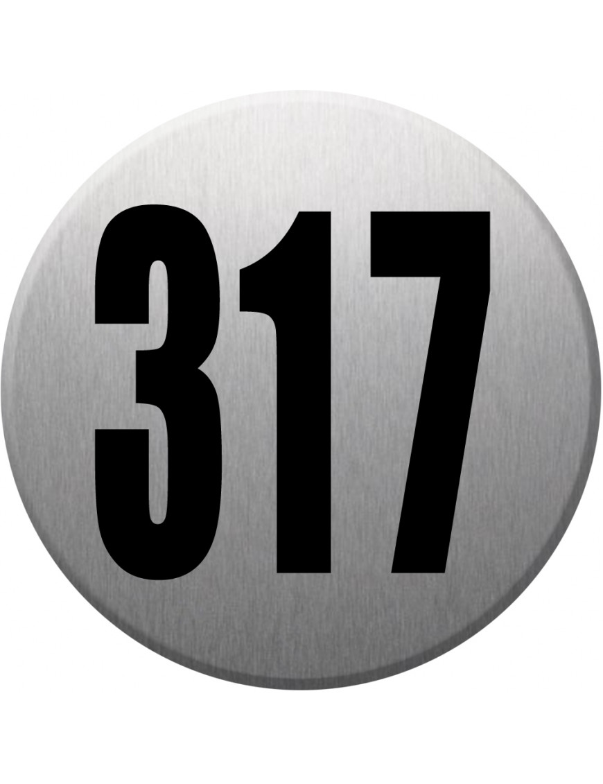 numéroderue317 - gris brossé 10x10cm - Sticker/autocollant numéroderue317 - gris brossé 10x10cm - Sticker/autocollant
