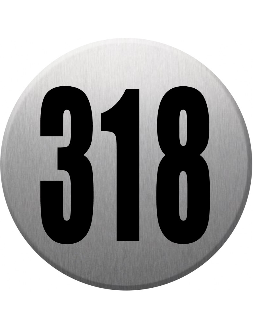 numéroderue318 - gris brossé 10x10cm - Sticker/autocollant numéroderue318 - gris brossé 10x10cm - Sticker/autocollant