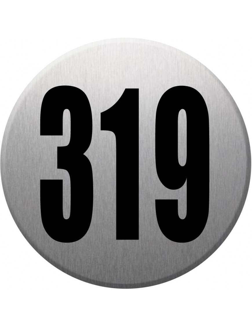 numéroderue319 - gris brossé 10x10cm - Sticker/autocollant numéroderue319 - gris brossé 10x10cm - Sticker/autocollant