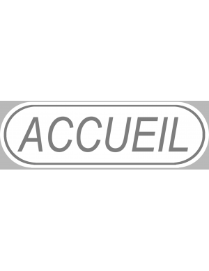 Accueil blanc (29x9cm) - Sticker/autocollant