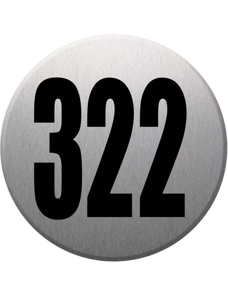 numéroderue322 - gris brossé 10x10cm - Sticker/autocollant numéroderue322 - gris brossé 10x10cm - Sticker/autocollant