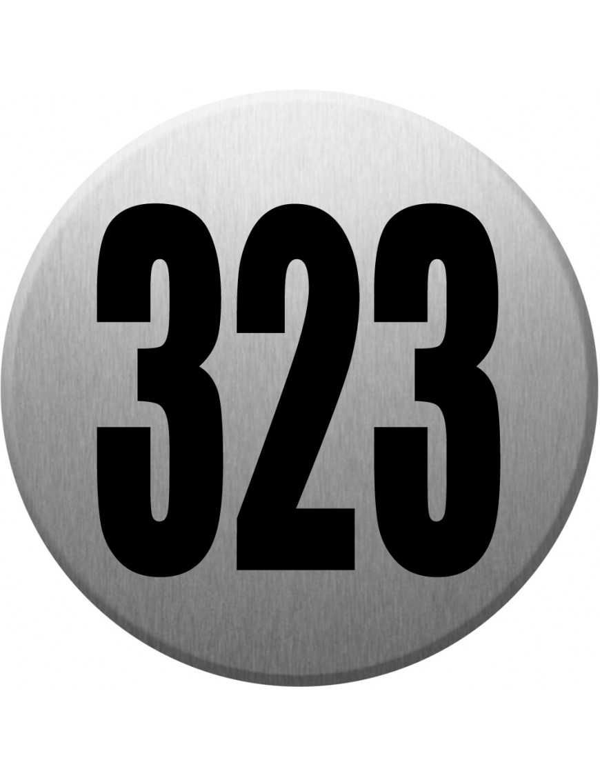 numéroderue323 - gris brossé 10x10cm - Sticker/autocollant numéroderue323 - gris brossé 10x10cm - Sticker/autocollant