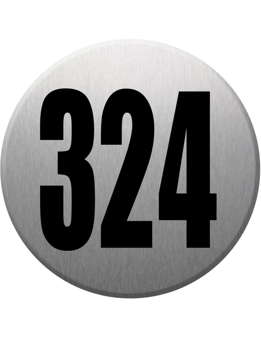 numéroderue324 - gris brossé 10x10cm - Sticker/autocollant numéroderue324 - gris brossé 10x10cm - Sticker/autocollant