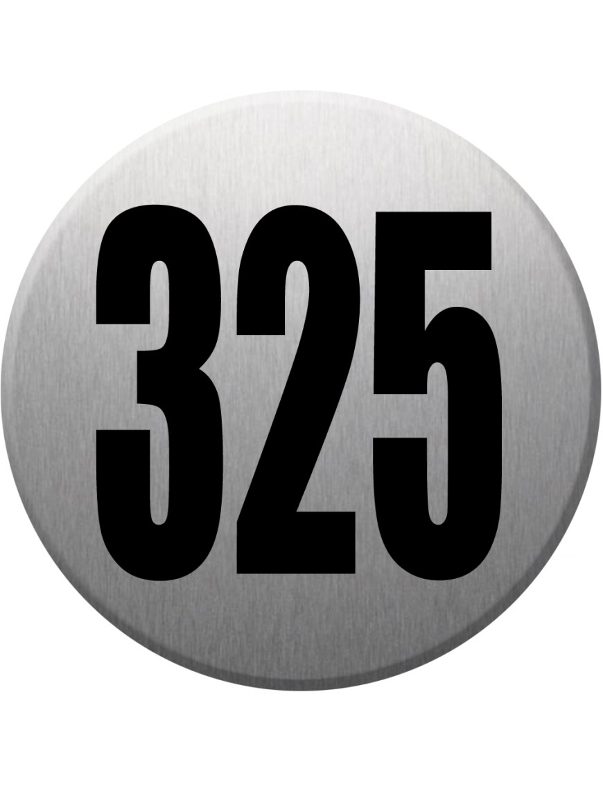 numéroderue325 - gris brossé 10x10cm - Sticker/autocollant numéroderue325 - gris brossé 10x10cm - Sticker/autocollant