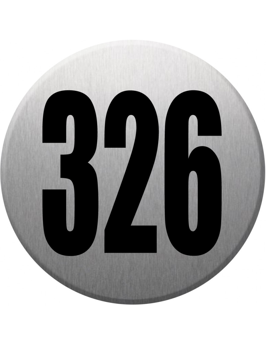 numéroderue326 - gris brossé 10x10cm - Sticker/autocollant numéroderue326 - gris brossé 10x10cm - Sticker/autocollant