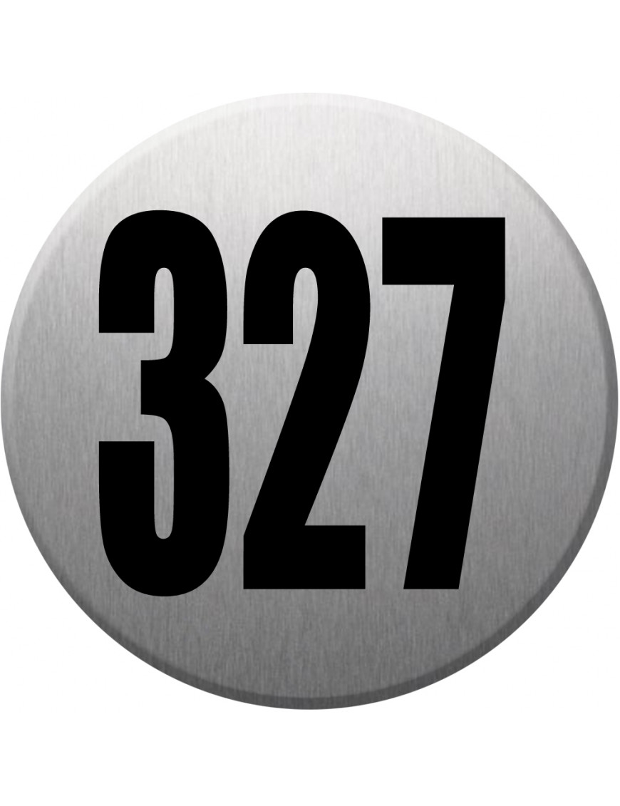 numéroderue327 - gris brossé 10x10cm - Sticker/autocollant numéroderue327 - gris brossé 10x10cm - Sticker/autocollant