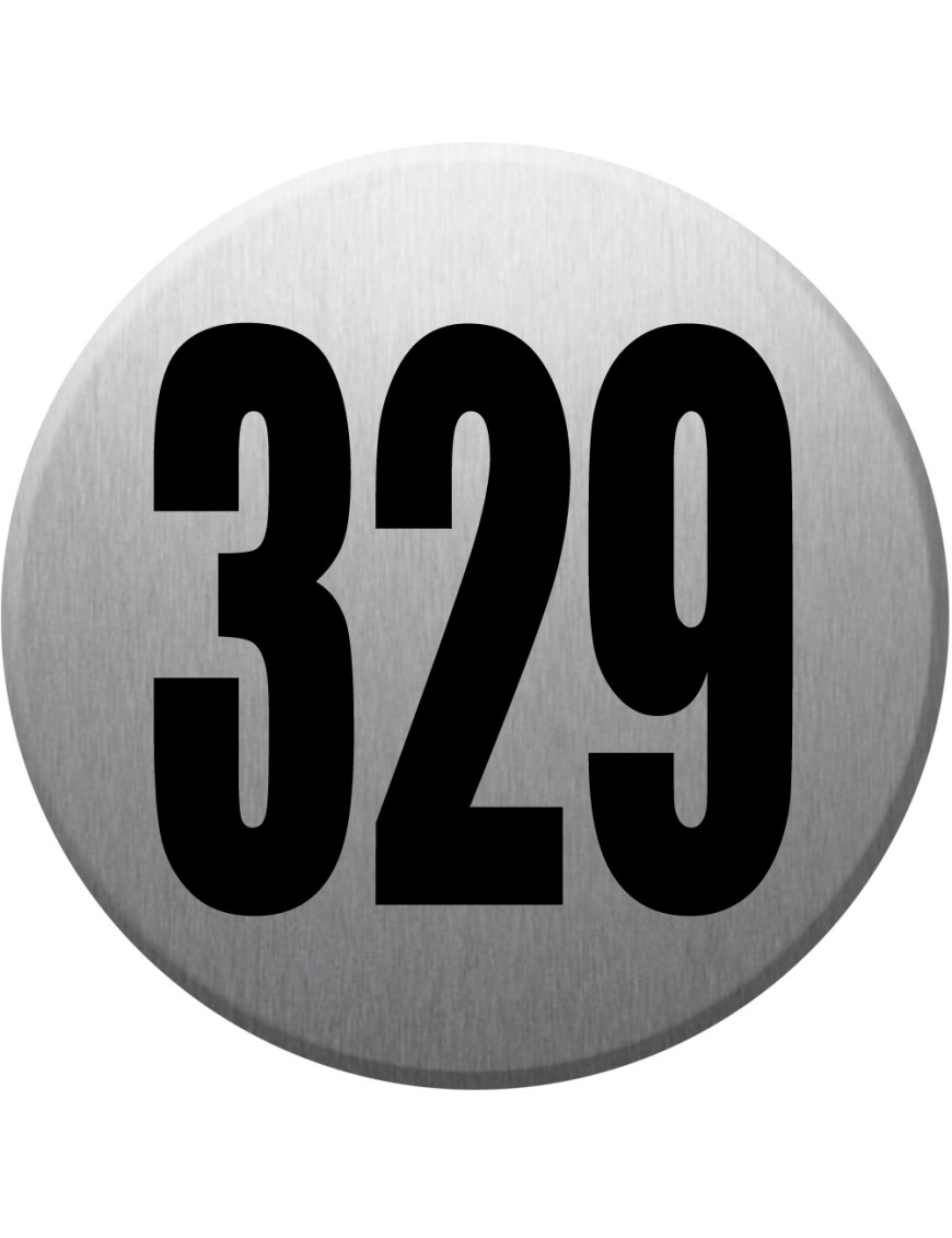 numéroderue329 - gris brossé 10x10cm - Sticker/autocollant numéroderue329 - gris brossé 10x10cm - Sticker/autocollant