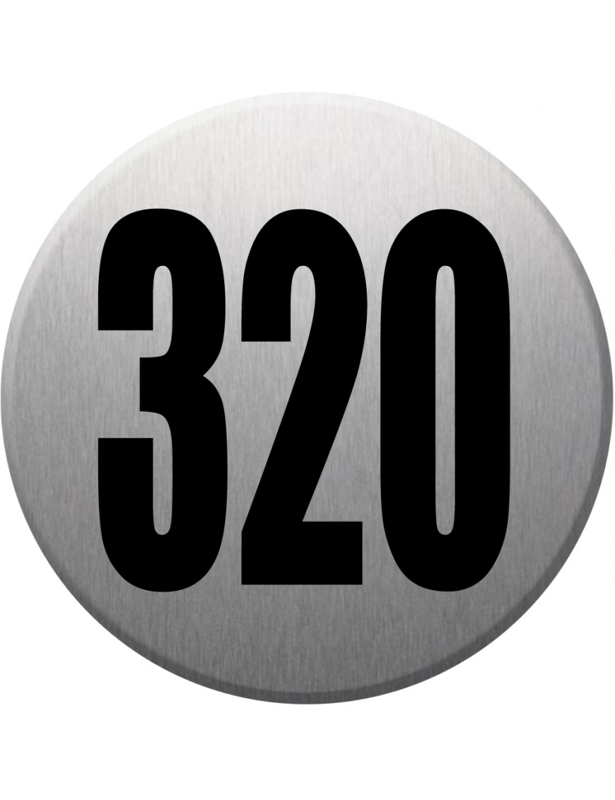 numéroderue320 - gris brossé 10x10cm - Sticker/autocollant numéroderue320 - gris brossé 10x10cm - Sticker/autocollant