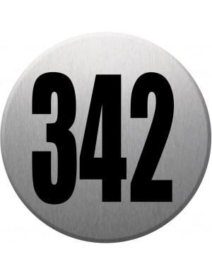numéroderue342 - gris brossé 10x10cm - Sticker/autocollant