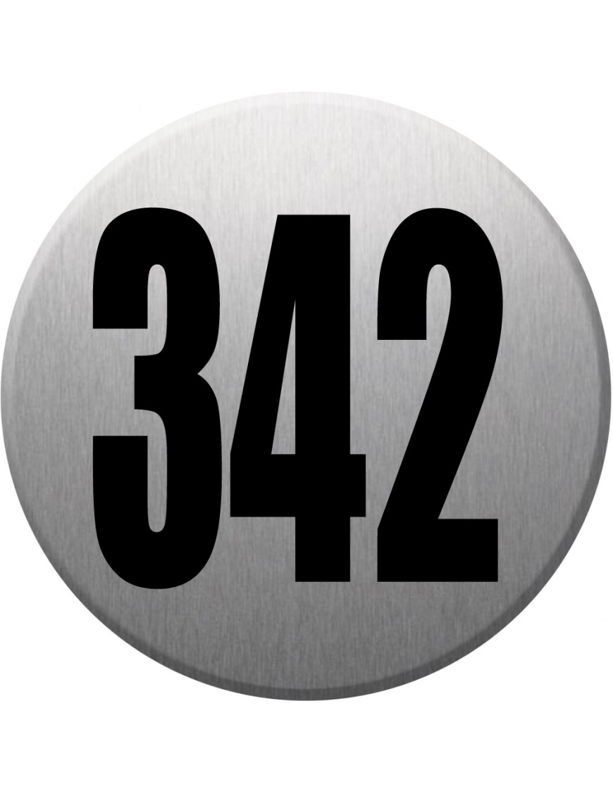 numéroderue342 - gris brossé 10x10cm - Sticker/autocollant numéroderue342 - gris brossé 10x10cm - Sticker/autocollant