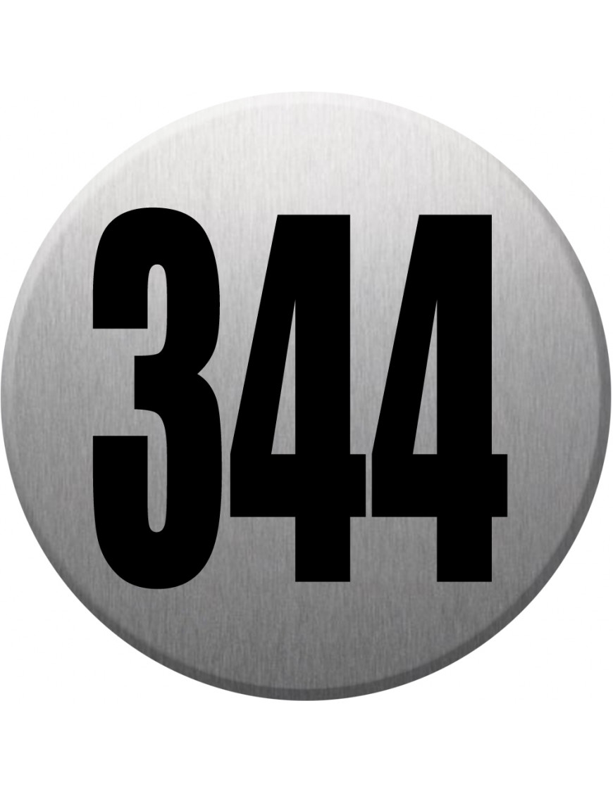 numéroderue344 - gris brossé 10x10cm - Sticker/autocollant numéroderue344 - gris brossé 10x10cm - Sticker/autocollant