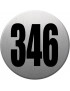 numéroderue346 - gris brossé 10x10cm - Sticker/autocollant