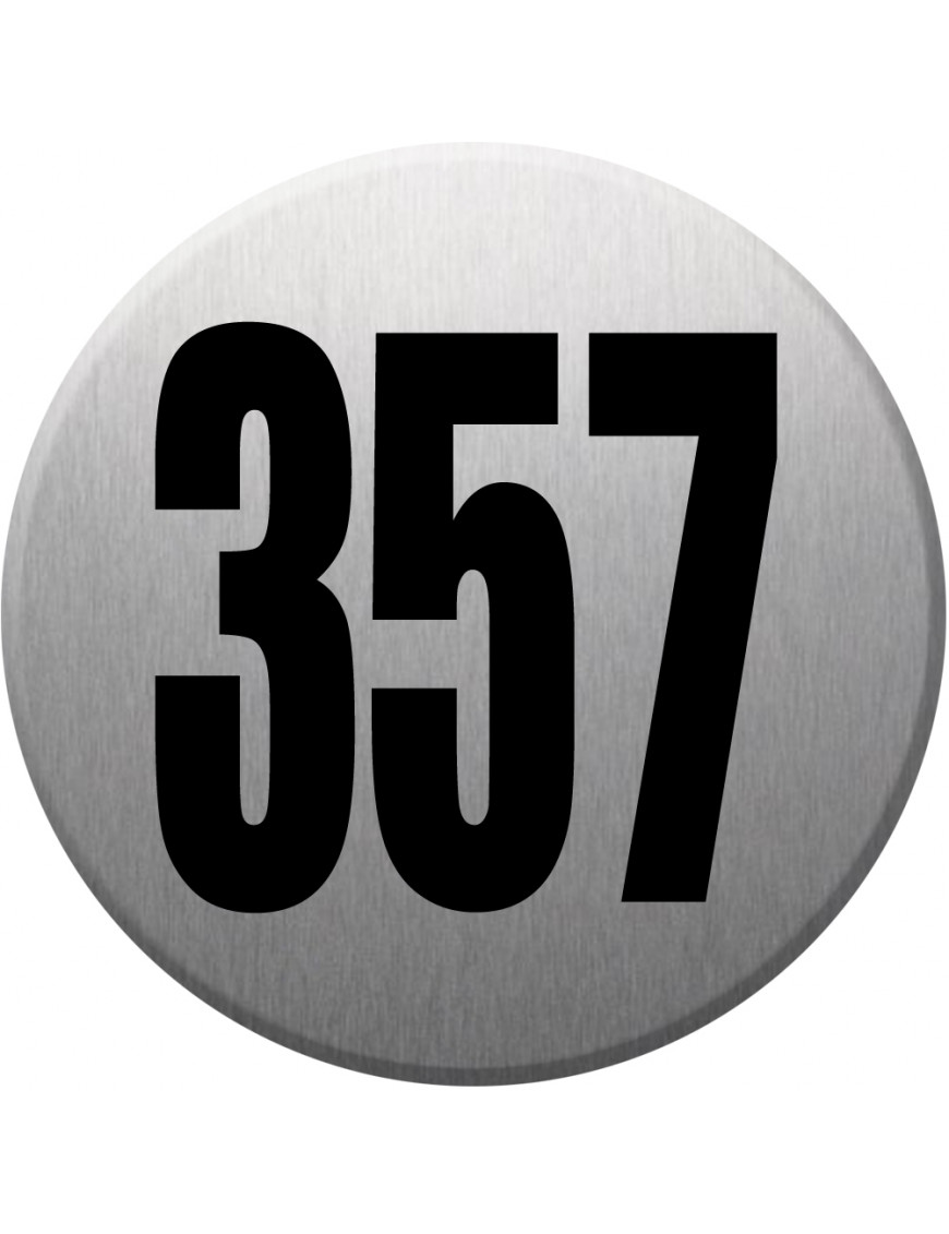 numéroderue357 - gris brossé 10x10cm - Sticker/autocollant numéroderue357 - gris brossé 10x10cm - Sticker/autocollant