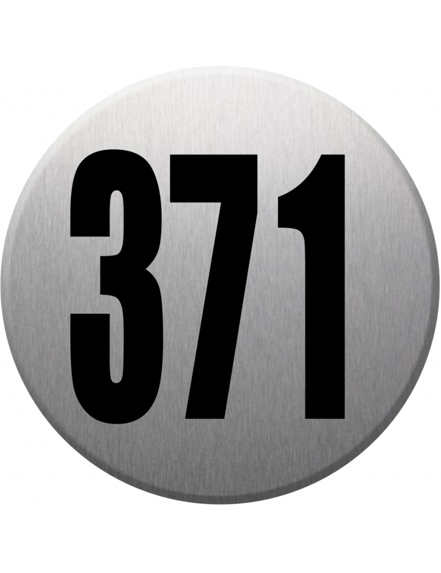 numéroderue371 - gris brossé 10x10cm - Sticker/autocollant numéroderue371 - gris brossé 10x10cm - Sticker/autocollant