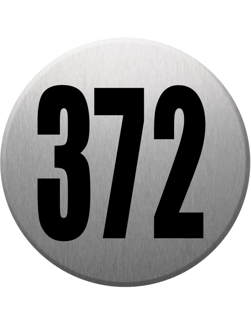 numéroderue372 - gris brossé 10x10cm - Sticker/autocollant numéroderue372 - gris brossé 10x10cm - Sticker/autocollant