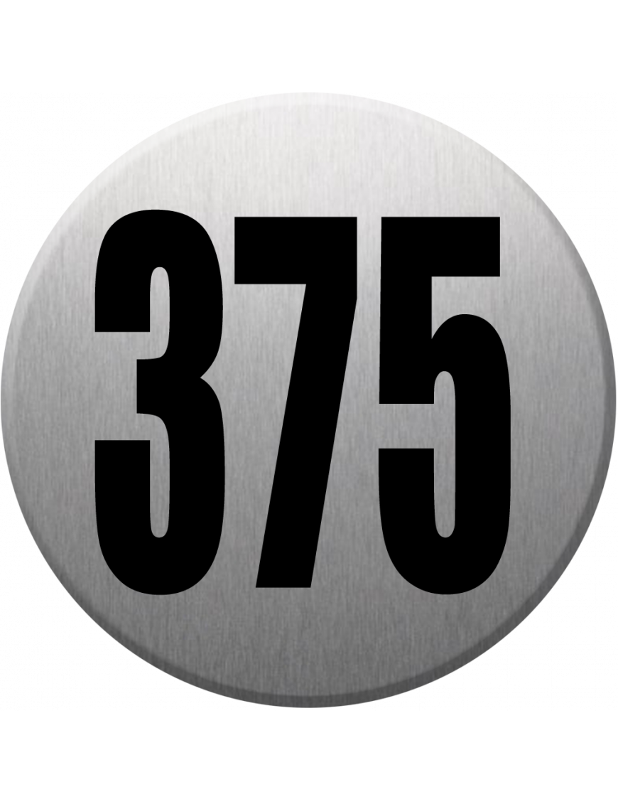 numéroderue375 - gris brossé 10x10cm - Sticker/autocollant numéroderue375 - gris brossé 10x10cm - Sticker/autocollant
