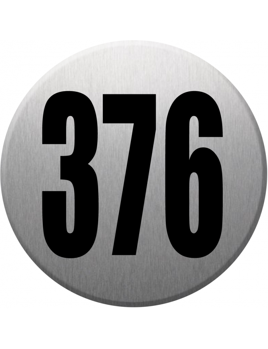 numéroderue376 - gris brossé 10x10cm - Sticker/autocollant numéroderue376 - gris brossé 10x10cm - Sticker/autocollant