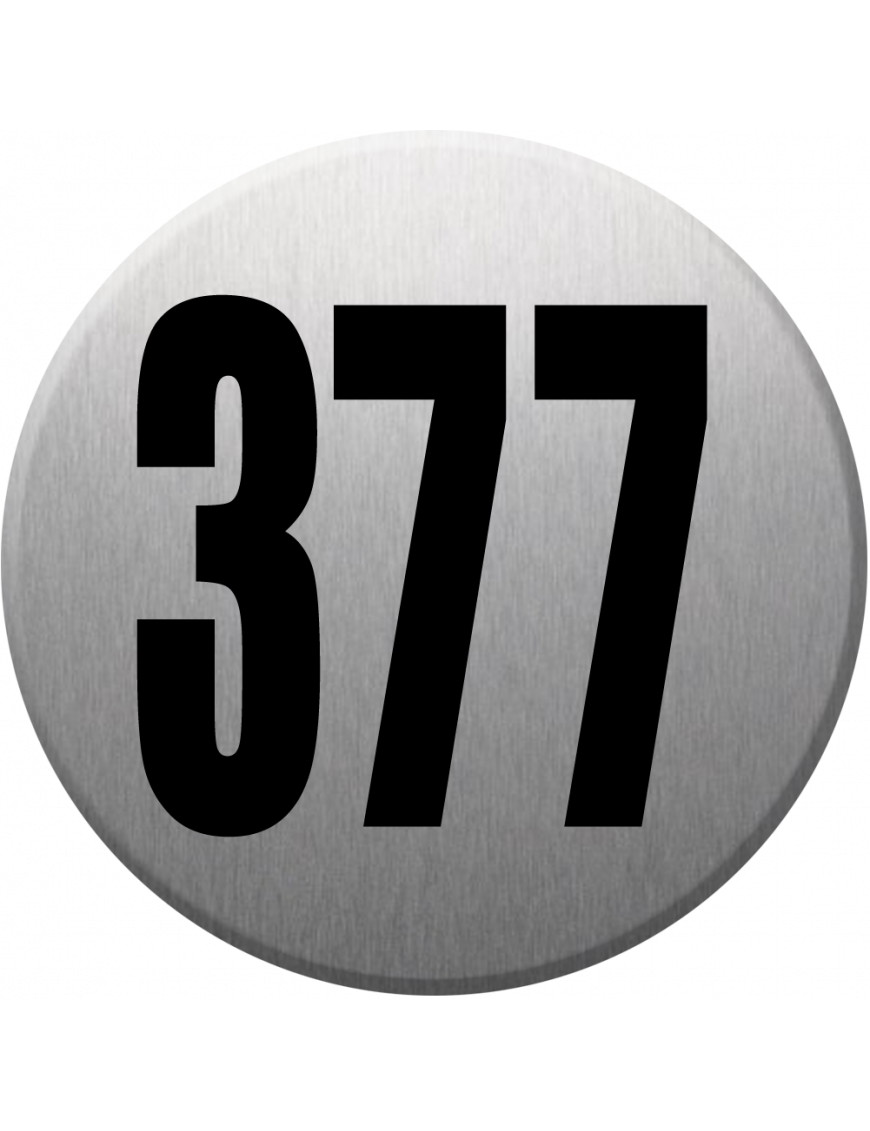 numéroderue377 - gris brossé 10x10cm - Sticker/autocollant numéroderue377 - gris brossé 10x10cm - Sticker/autocollant
