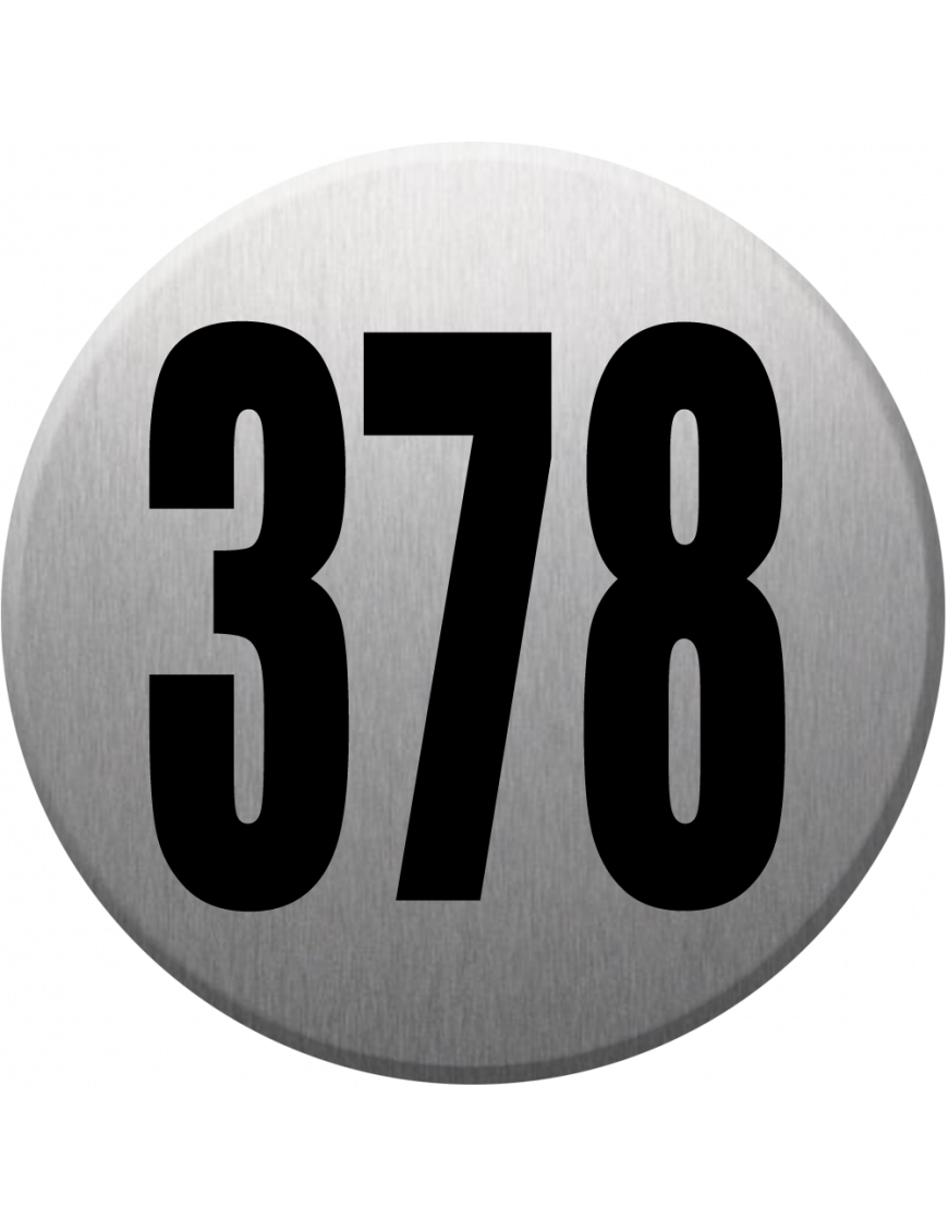 numéroderue378 - gris brossé 10x10cm - Sticker/autocollant numéroderue378 - gris brossé 10x10cm - Sticker/autocollant