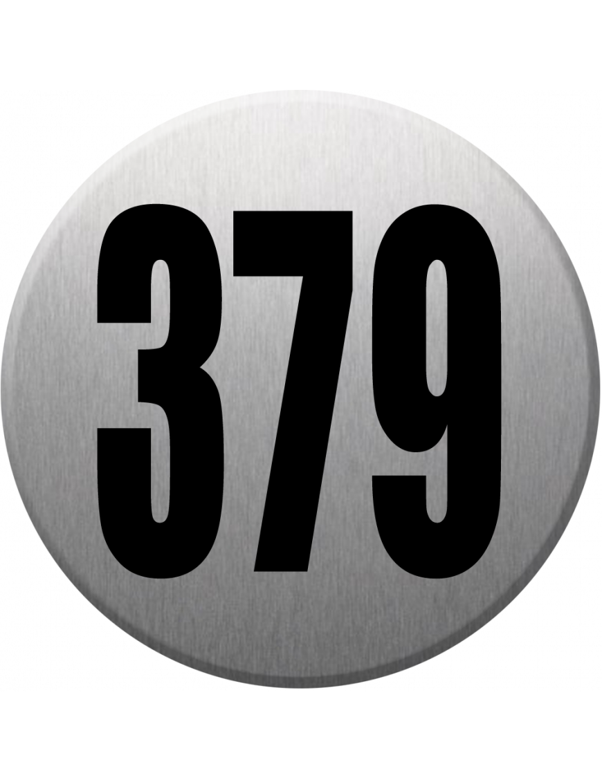 numéroderue379 - gris brossé 10x10cm - Sticker/autocollant numéroderue379 - gris brossé 10x10cm - Sticker/autocollant