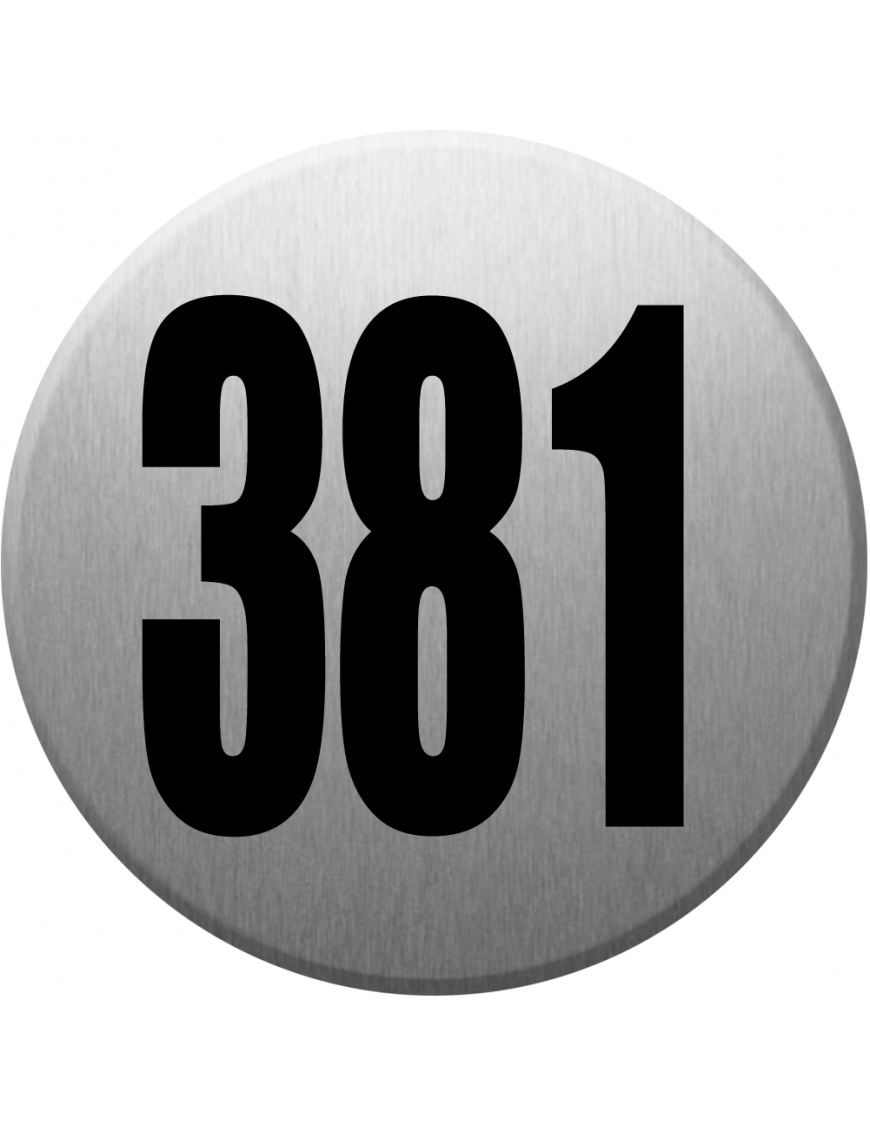 numéroderue381 - gris brossé 10x10cm - Sticker/autocollant numéroderue381 - gris brossé 10x10cm - Sticker/autocollant