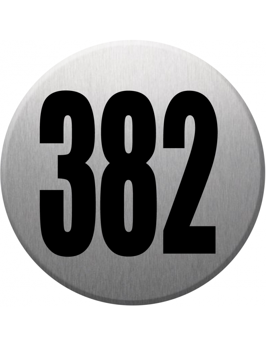 numéroderue382 - gris brossé 10x10cm - Sticker/autocollant numéroderue382 - gris brossé 10x10cm - Sticker/autocollant