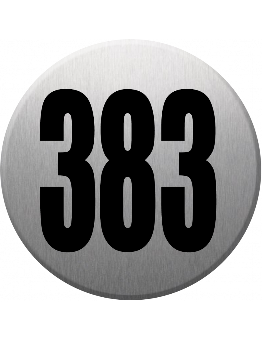 numéroderue383 - gris brossé 10x10cm - Sticker/autocollant numéroderue383 - gris brossé 10x10cm - Sticker/autocollant