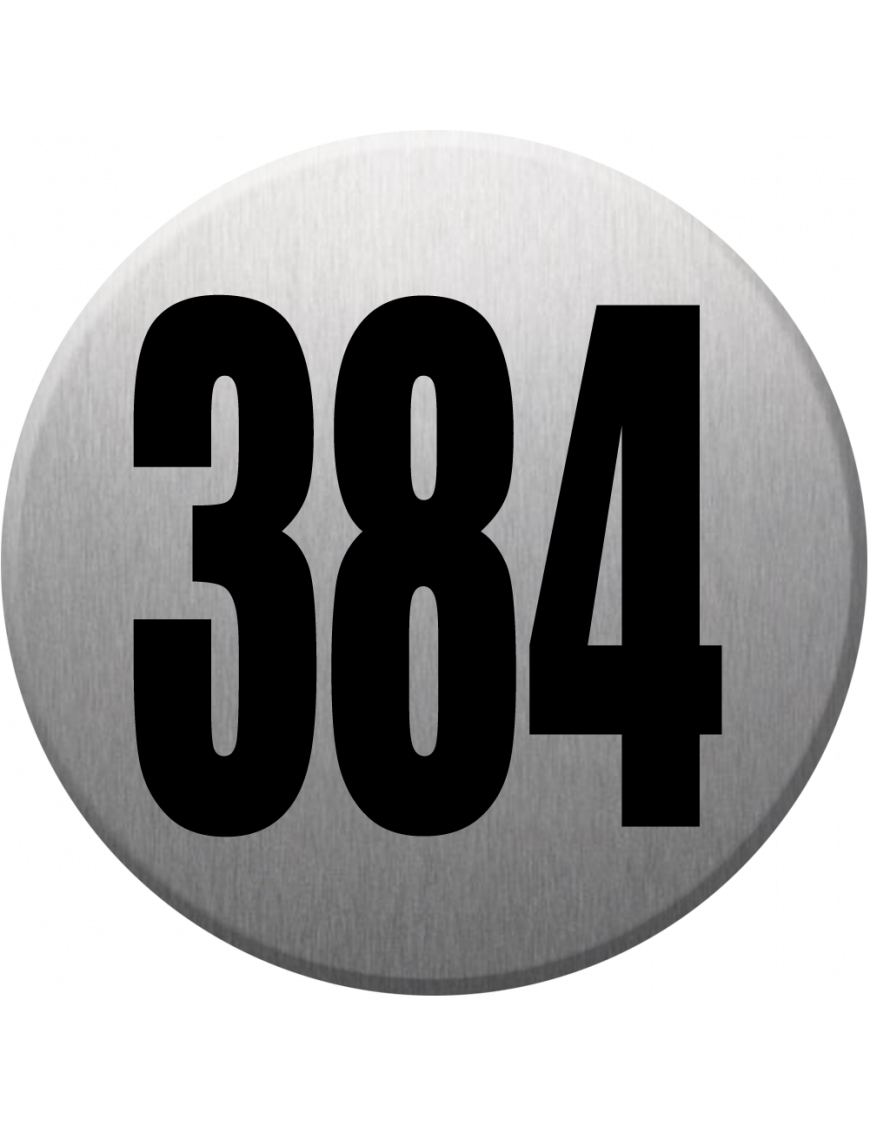 numéroderue384 - gris brossé 10x10cm - Sticker/autocollant numéroderue384 - gris brossé 10x10cm - Sticker/autocollant
