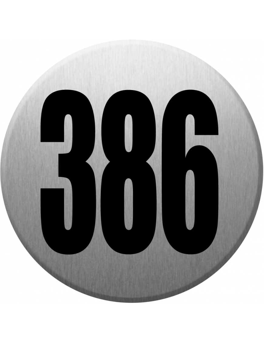 numéroderue386 - gris brossé 10x10cm - Sticker/autocollant numéroderue386 - gris brossé 10x10cm - Sticker/autocollant