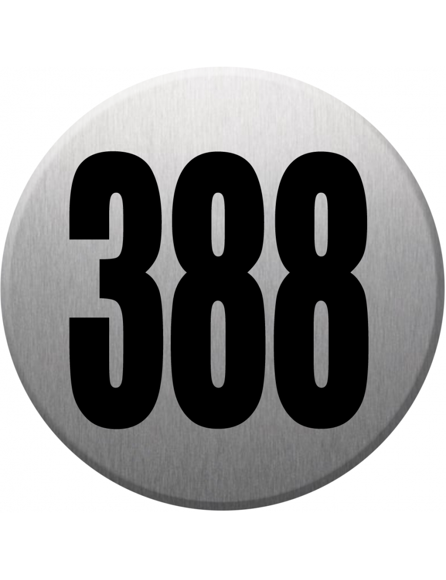 numéroderue388 - gris brossé 10x10cm - Sticker/autocollant numéroderue388 - gris brossé 10x10cm - Sticker/autocollant
