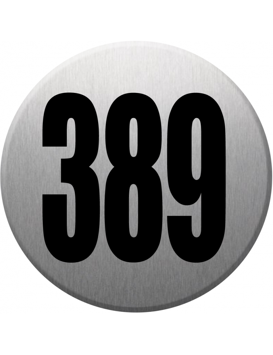 numéroderue389 - gris brossé 10x10cm - Sticker/autocollant numéroderue389 - gris brossé 10x10cm - Sticker/autocollant