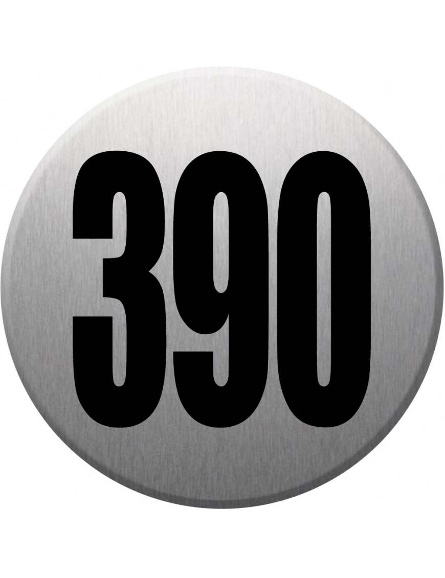 numéroderue390 - gris brossé 10x10cm - Sticker/autocollant numéroderue390 - gris brossé 10x10cm - Sticker/autocollant