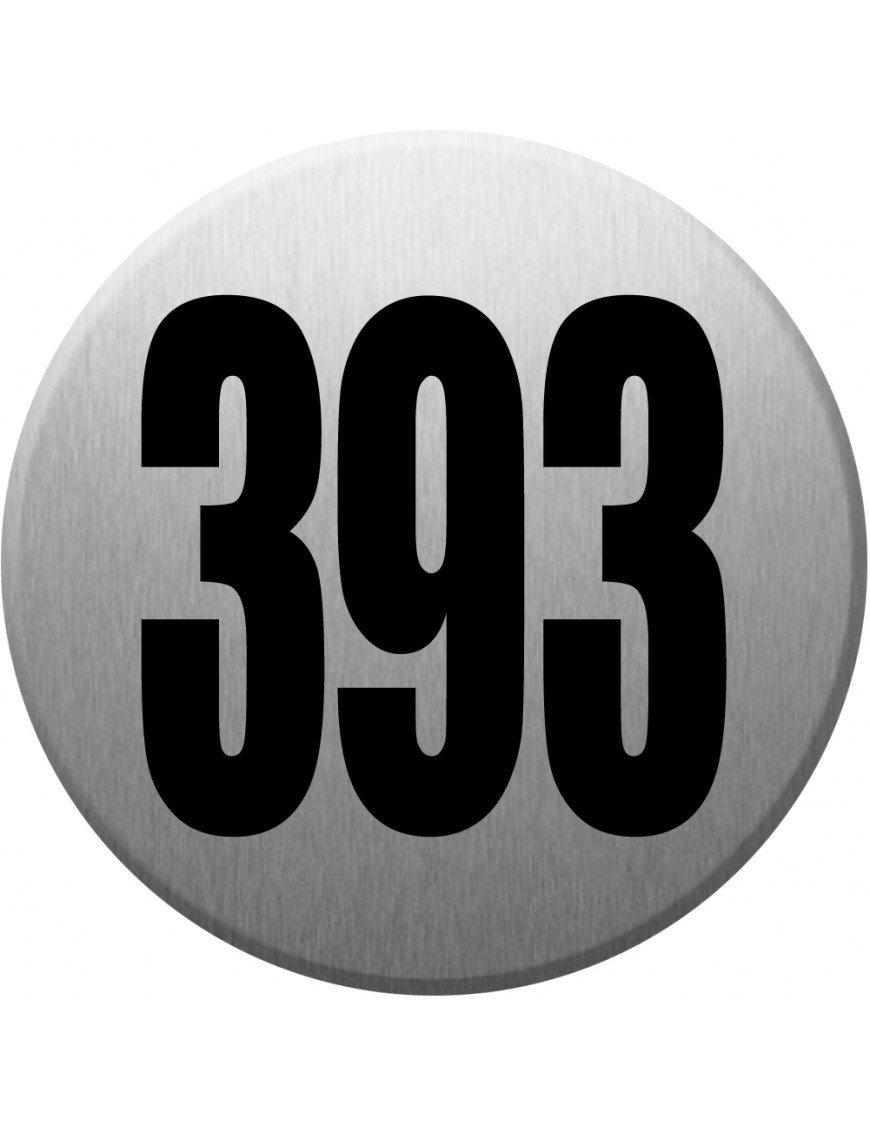numéroderue393 - gris brossé 10x10cm - Sticker/autocollant numéroderue393 - gris brossé 10x10cm - Sticker/autocollant
