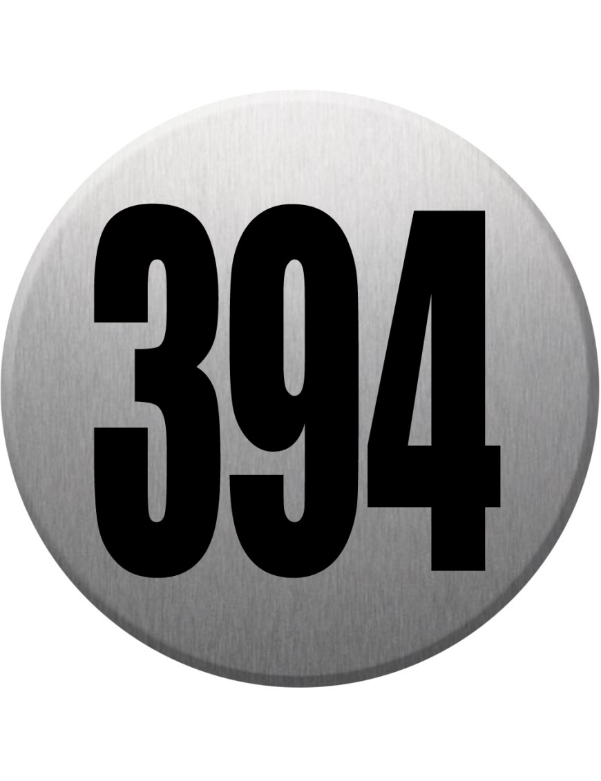 numéroderue394 - gris brossé 10x10cm - Sticker/autocollant numéroderue394 - gris brossé 10x10cm - Sticker/autocollant