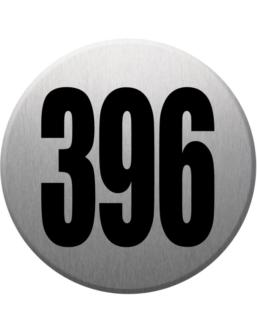 numéroderue396 - gris brossé 10x10cm - Sticker/autocollant numéroderue396 - gris brossé 10x10cm - Sticker/autocollant