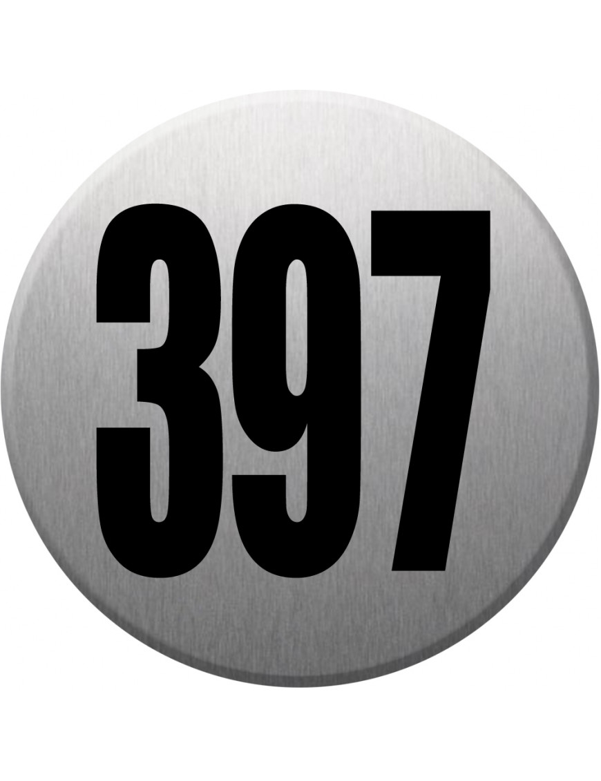 numéroderue397 - gris brossé 10x10cm - Sticker/autocollant numéroderue397 - gris brossé 10x10cm - Sticker/autocollant