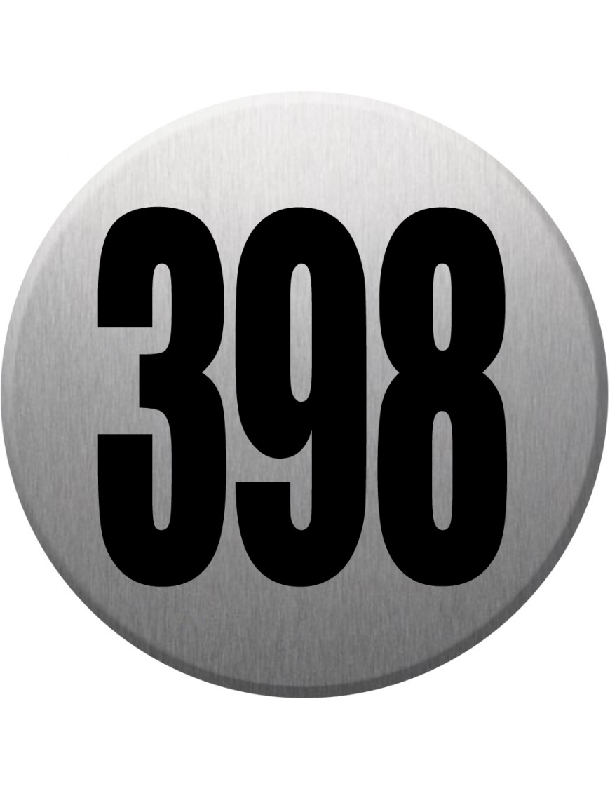 numéroderue398 - gris brossé 10x10cm - Sticker/autocollant numéroderue398 - gris brossé 10x10cm - Sticker/autocollant