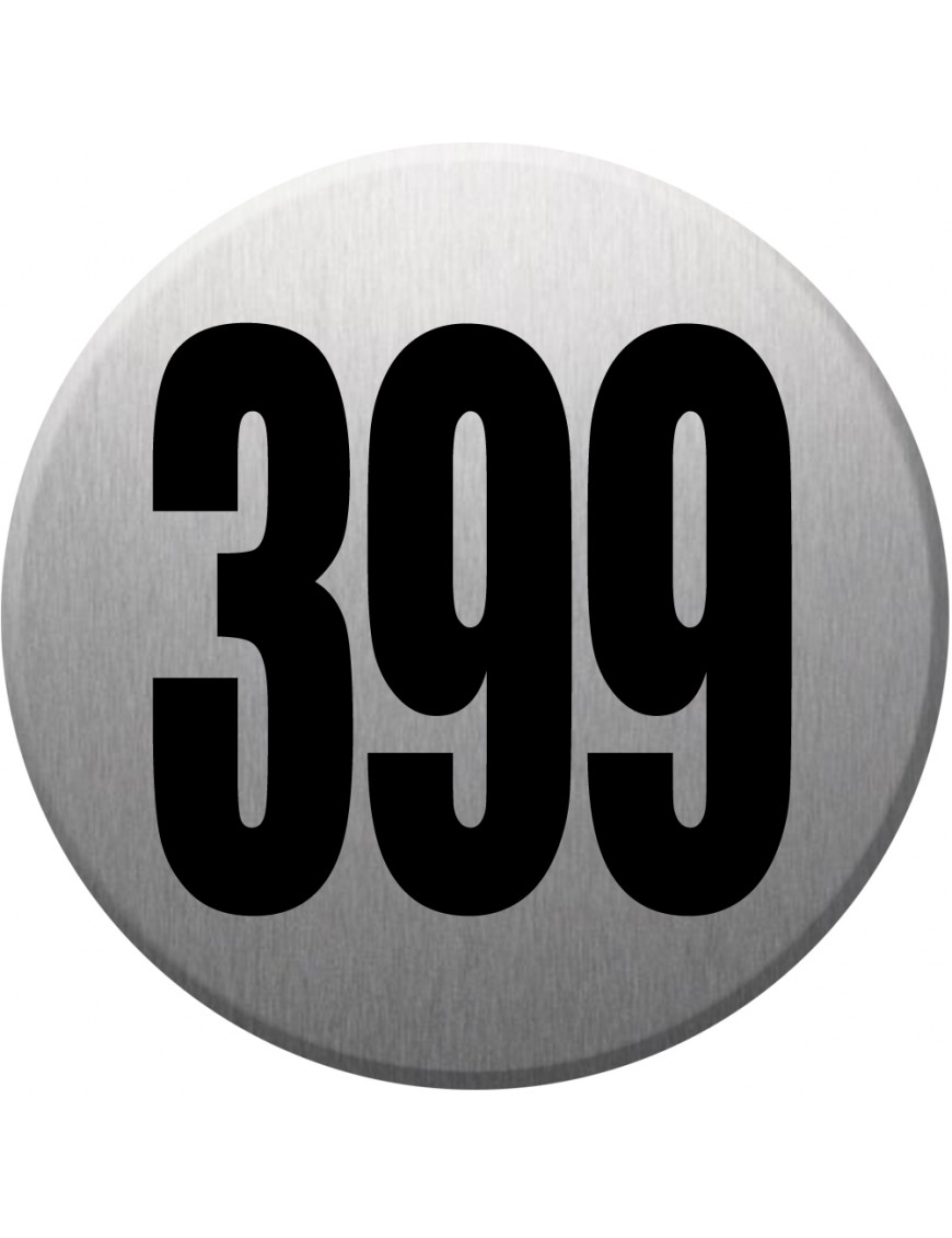 numéroderue399 - gris brossé 10x10cm - Sticker/autocollant numéroderue399 - gris brossé 10x10cm - Sticker/autocollant