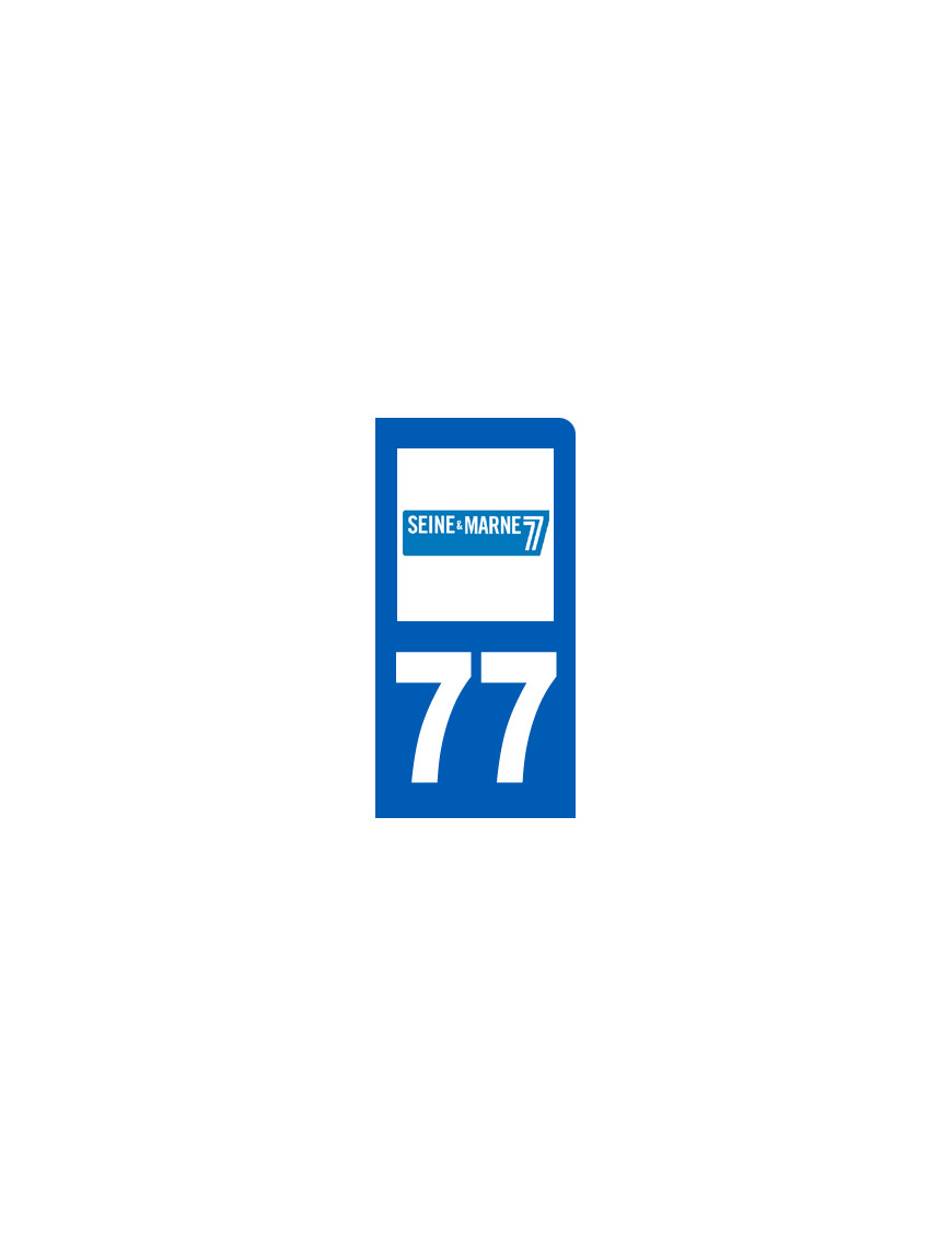 immatriculation motard 77 Seine-et-Marne - Sticker/autocollant immatriculation motard 77 Seine-et-Marne - Sticker/autocollant
