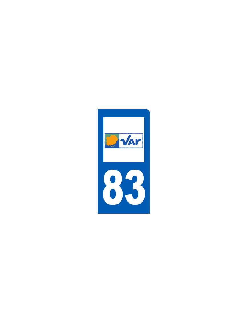 immatriculation motard 83 Var - Sticker/autocollant immatriculation motard 83 Var - Sticker/autocollant