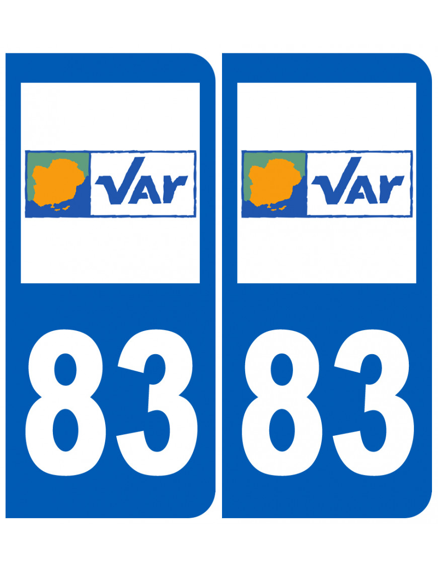 immatriculation 83 (Var) - Sticker/autocollant immatriculation 83 (Var) - Sticker/autocollant