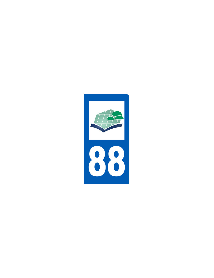 immatriculation motard 88 Vosges - Sticker/autocollant immatriculation motard 88 Vosges - Sticker/autocollant