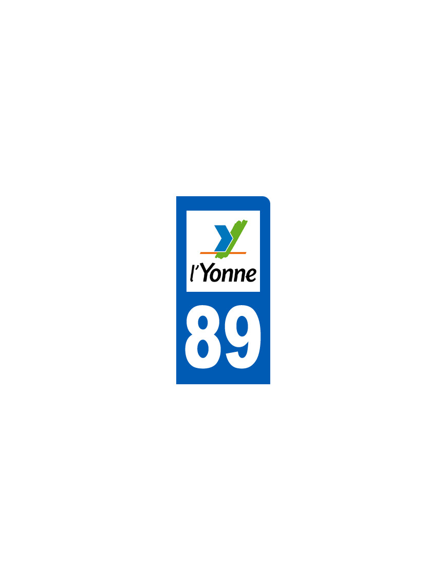 immatriculation motard 89 Yonne - Sticker/autocollant immatriculation motard 89 Yonne - Sticker/autocollant